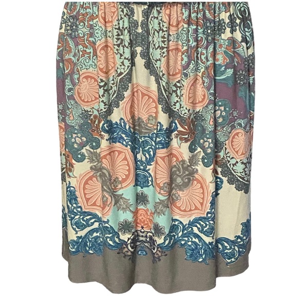 Boston Proper Paisley Blouson Elastic Waist Comfortable Ligt Wt Dress Size 6 - Picture 2 of 6